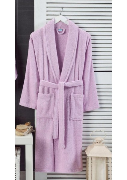 Kadın Havlulu Banyo Bornoz Takımı Lila %100 Pamuklu fiyatları