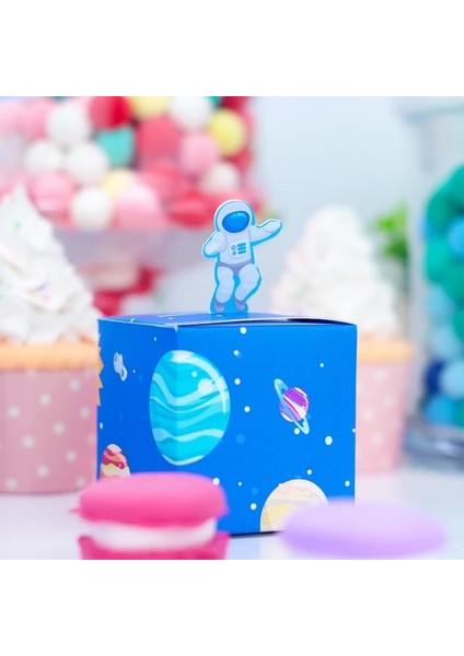 Style4-5 Adet Uzay Astronot Hediye Kutuları Şeker Çanta Sarma Doğum Günü Parti Malzemeleri Bebek Duş Spaceman Çocuklar Doğum Günü Dekor ... (Yurt Dışından)