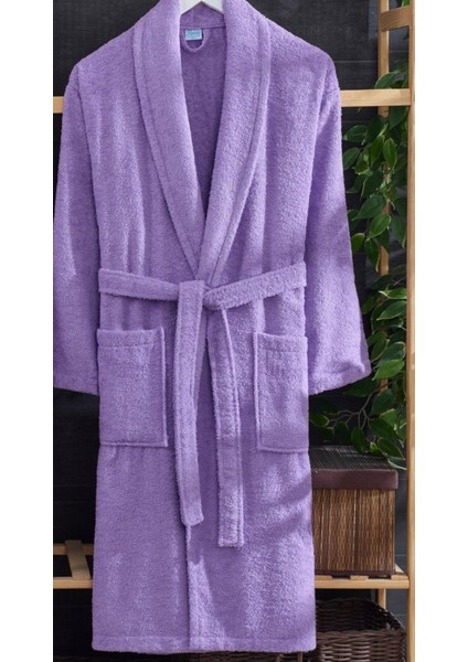 Kadın Havlulu Banyo Bornoz Takımı Lavanta %100 Pamuklu fiyatları