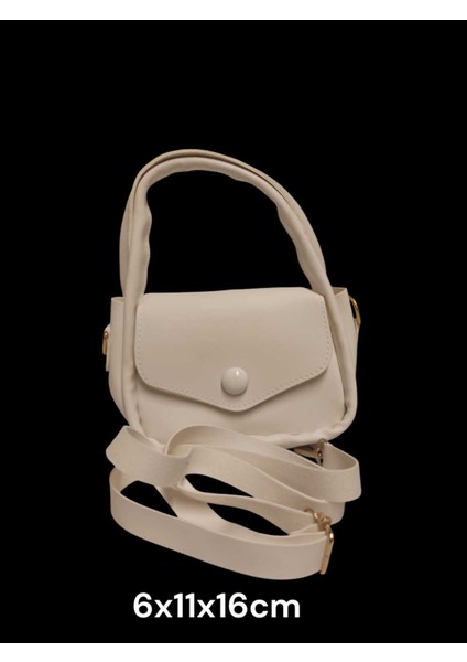 Mini Boy Düğmeli Çapraz Omuz Çantası