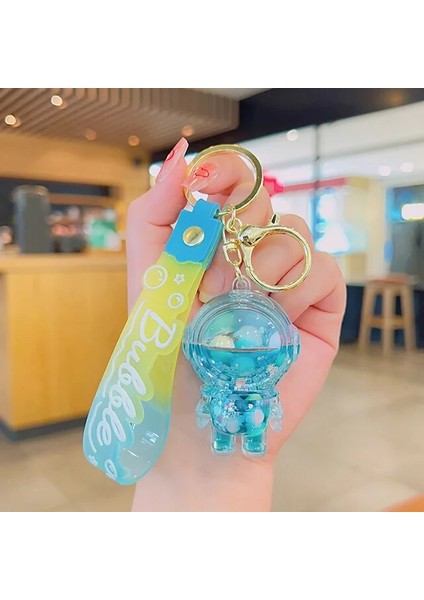 T4 Sevimli Astronot Anahtarlık Uzay Kapsülü Lav Lambası Yağı Dolum Ayı Anahtarlık Hediye Kolye Çiftler Için Çanta Uğuru Aksesuarları (Yurt Dışından)