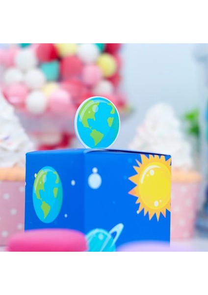 Style4-5 Adet Uzay Astronot Hediye Kutuları Şeker Çanta Sarma Doğum Günü Parti Malzemeleri Bebek Duş Spaceman Çocuklar Doğum Günü Dekor ... (Yurt Dışından) modelleri