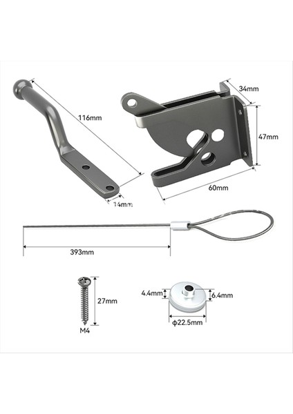 4pcs Kapı Altını Yay Çeken, Çit Kapısı Kilidi, Çit Kilidi Halat ile Küçük Kilit, Çit Kapıları Için Uygun (Yurt Dışından) fiyatları