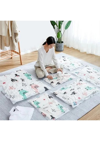 Vakum Torbaları B 60X80CM Kalınlaştırıcı Hava Vakum Torbası Katlanabilir Saklama Torbaları Giysiler Için Pamuk Yorgan Yerden Tasarruf Seyahat Depolama Mühürleyen Ev Düzenleyici (Yurt Dışından) fiyatları