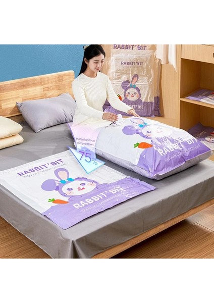 Vakum Torbaları B 60X80CM Kalınlaştırıcı Hava Vakum Torbası Katlanabilir Saklama Torbaları Giysiler Için Pamuk Yorgan Yerden Tasarruf Seyahat Depolama Mühürleyen Ev Düzenleyici (Yurt Dışından) fırsatları