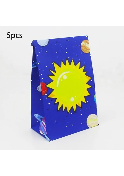 Space-G-5 Adet Uzay Astronot Parti Malzemeleri Davetiyeleri Hediye Kutusu Banner Saman Hediye Çantası Kek Topper Su Şişesi Doğum Günü Partisi Dekorasyon (Yurt Dışından)