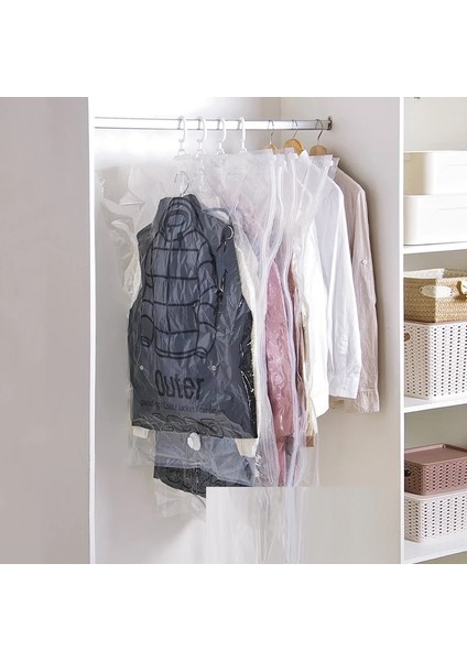 Stil B Asılı Şeffaf Vakumlu Saklama Çantası Giysi Organizatör Tasarrufu Uzay Tutucu Katlanır Çanta Paketi Konfeksiyon Toz Geçirmez Saklama Torbaları (Yurt Dışından) fiyatları