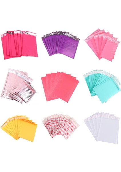 Stil 4 10 Adet Kullanılabilir Uzay Teal Poli Mailer Zarflar Hediye Çantası Yastıklı Posta Çantası Kendinden Ambalajlı Nakliye Poşetleri Şeker Renkler (Yurt Dışından) fırsatları