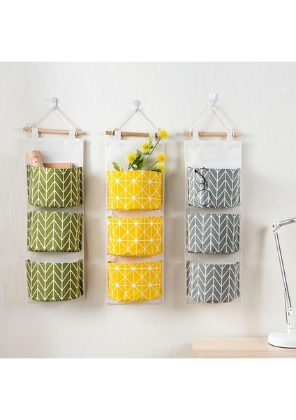 Gri Asılan Saklama Çantası Pamuk 3 Cepler Su Geçirmez Iç Çorap Organizatör Yerden Tasarruf Kozmetik Organizatör Çeşitli Çantalar (Yurt Dışından) indirimleri