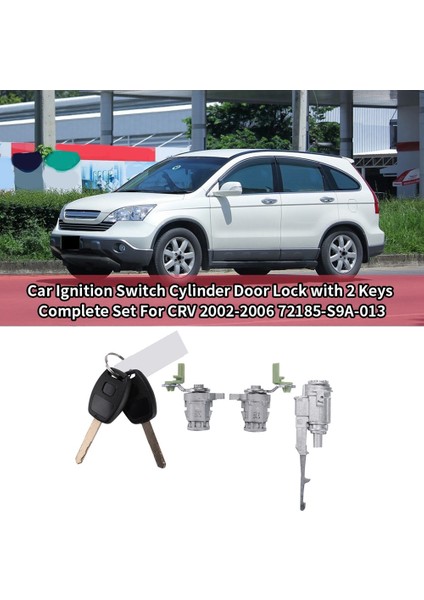 Honda Civic Crv 2002-2006 72185S9A013 Için Tuş 72185-S9A-013 ile Araba Kapısı Kilit Silindir Anahtarı Kontak Namlu Kilit Seti (Yurt Dışından) fiyatları