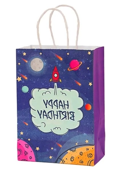 D 4 Adet 4/30 Adet Astronot Hediye Keseleri Gezegen Galaxy Dış Uzay Spaceman Doğum Günü Partisi Süslemeleri Kağıt Torbalar Evren Serisi Tema Parti (Yurt Dışından)