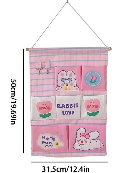 Pembe Duvar Asma Saklama Çantası Duvar Kapı Asılı Nem Geçirmez Çeşitli Eşyalar Depolama Yatak Odası Için Çok Cepli Space Saver Depolama (Yurt Dışından)
