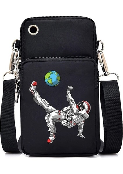 Bk-Astronaut9 Otter Uzay Çanta Cüzdan Telefon Çanta Mobil Omuz Çantası Kılıf Kemer Çanta Çanta Para Cüzdan Tutucu Küçük Para Çantaları (Yurt Dışından)