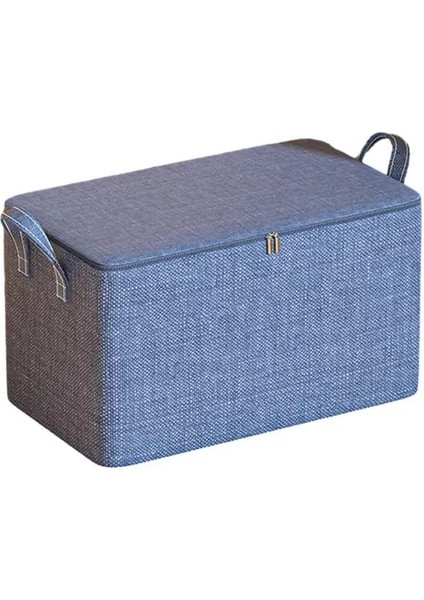 Mavi Xl Kıyafet Saklama Çantası Yerden Tasarruf Sağlayan Toz Geçirmez Yorgan Saklama Çantası Katlanabilir Büyük Kapasiteli Dolap Organizatör Ev Için (Yurt Dışından)