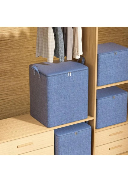 Mavi Xl Kıyafet Saklama Çantası Yerden Tasarruf Sağlayan Toz Geçirmez Yorgan Saklama Çantası Katlanabilir Büyük Kapasiteli Dolap Organizatör Ev Için (Yurt Dışından) fırsatları