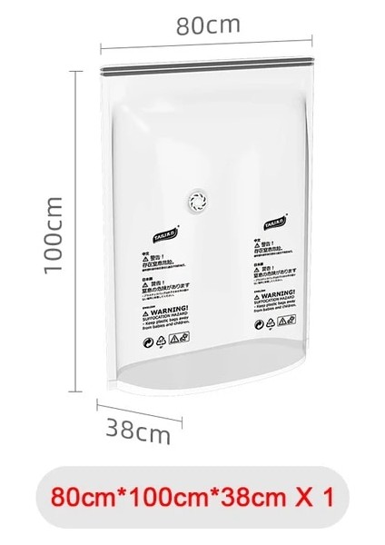 80 x 100 cm x 38 cm Vakumlu Saklama Torbaları Paket Uzay Tasarrufu Vakumlu Mühür Torbaları Katlanabilir Vakumlu Saklama Çantası Giysi, Yorgan, Battaniye Pompaya Gerek Yok (Yurt Dışından)