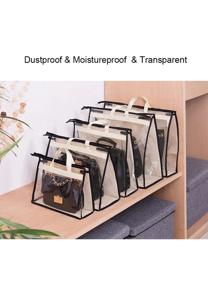 Pembe L Kadın Temizle Çanta Pvc Çanta Dolap Yerden Tasarruflu Saklama Kutusu Organizatör Çanta Koruyucu Tutucu Fermuar ve Saplı (Yurt Dışından) modelleri