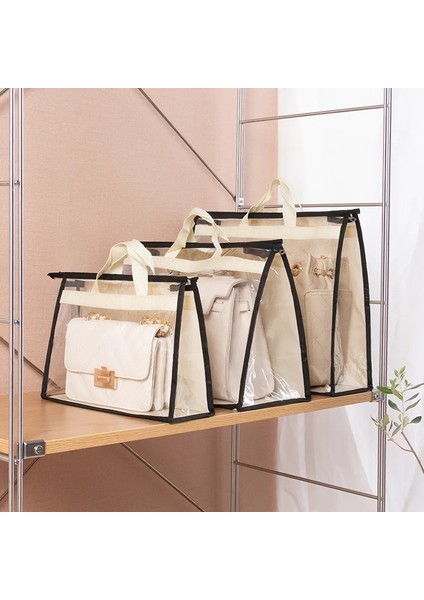 Pembe L Kadın Temizle Çanta Pvc Çanta Dolap Yerden Tasarruflu Saklama Kutusu Organizatör Çanta Koruyucu Tutucu Fermuar ve Saplı (Yurt Dışından) fırsatları