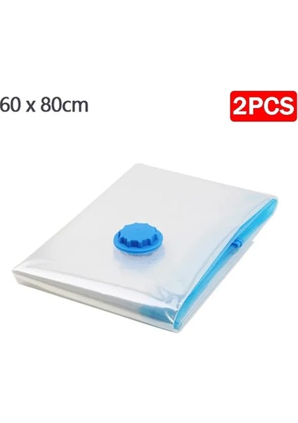 2 Adet 60X80CM Wbbooming 1/2/5 Adet Vakumlu Saklama Torbaları Yerden Tasarruf Sağlayan Çantalar Yorganlar Için Giysi Yastık Yatak Battaniyesi Depolama Vakumlu Mühür Çantası (Yurt Dışından)