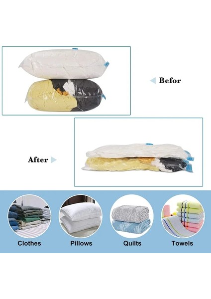 2 Adet 60X80CM Wbbooming 1/2/5 Adet Vakumlu Saklama Torbaları Yerden Tasarruf Sağlayan Çantalar Yorganlar Için Giysi Yastık Yatak Battaniyesi Depolama Vakumlu Mühür Çantası (Yurt Dışından) fırsatları