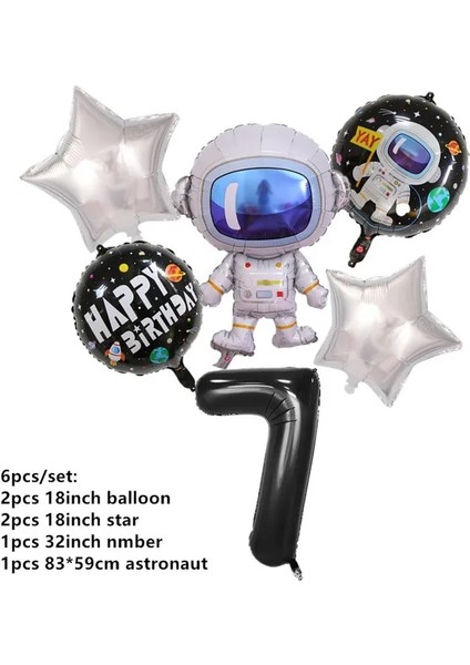 Balonlar 6 Adet Patlamış Mısır Kutusu Çocuklar Için Astronot Uzay Gemisi Güneş Uzay Doğum Günü Partisi Bebek Duş Parti Malzemeleri Hediye Çantası Aperatif Dekorasyon (Yurt Dışından)