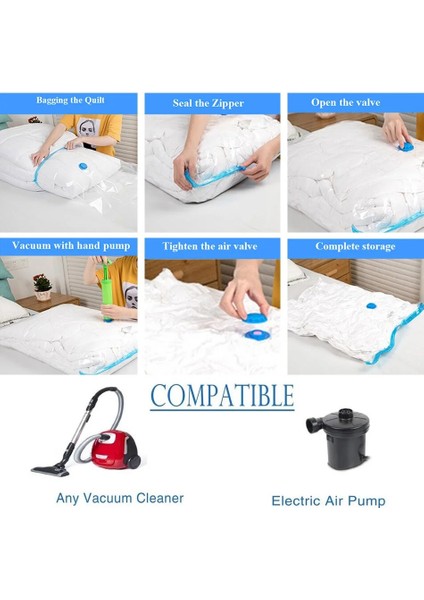 1 Adet El Pompası Büyük SIZE100X130CM Vakum Saklama Torbaları Space Saver Kilitli Torba Sıkıştırma Ev Düzenleyici Giysi Yatak Ceket Yastık (Yurt Dışından) modelleri