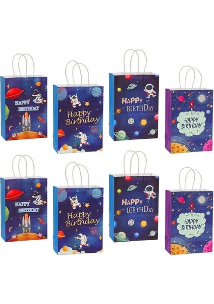 Mix Set 4 Adet 4/24 Adet Astronot Hediye Çanta Dış Uzay Parti Çocuk Oğlu Bebek Duş Malzemeleri Için Iyilik Evren Serisi Doğum Günü Partisi Süslemeleri (Yurt Dışından)