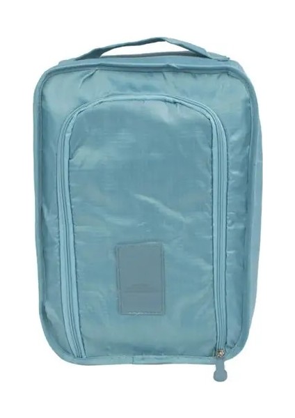 Gök Mavisi Seyahat Çantası Fermuar Kapatma Pürüzsüz Açılış Ayakkabı Saklama Çantası Iyi Sızdırmazlık Kolu Tasarımı Katlanabilir Yerden Tasarruflu Ayakkabı Çantası (Yurt Dışından)