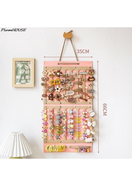 A1 Saç Fiyonkları Organizatör Büyük Kapasiteli Kafa Bandı Tutucu Duvar Asılı Saç Tokası Depolama Askı Yerden Tasarruf Sağlayan Saç Kızlar Oda Duvar Dekoru (Yurt Dışından)