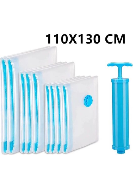 Manuel 70X100 cm Büyük Boy Vakum Torbası Valfli Elbise Saklama Çantası Şeffaf Bordür Katlanır Sıkıştırma Saklama Çantası Yerden Tasarruflu Mühürlü Çanta (Yurt Dışından) fırsatları