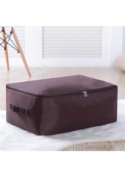 Kahve Xl 60X50X25CM Oxford Kumaş Yorgan Saklama Çantası Yorgan Giyim Bitirme Saklama Çantası Ağır Giysi Saklama Çantası Yerden Tasarruf Büyük Kapasiteli 13 Renk (Yurt Dışından)