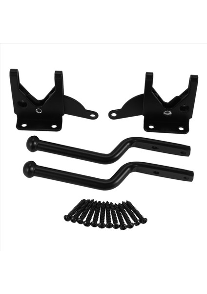 2pcs Kendi Kilit Kilitleme Kapısı Mandal Ahşap Çit Kapısı Kapısı Kiliti Çelik Siyah (Yurt Dışından)