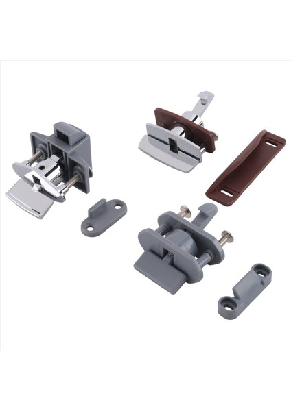 3pcs Araba Itme Kilidi Rv Karavan Tekne Motor Ana Dolap Çekmecesi Mandal Düğmesi Kilitler Anahtarsız Kapı Kilidi Donanımı (Yurt Dışından)