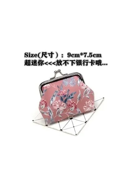 33 9 cm x 7.5 cm Büyükanne Çanta Kadın Cüzdan Mini Cüzdan Için Toka Küçük Kart Sahipleri Kadın Kısa Para Çantaları Bozuk Para Cüzdanı Uzay Tasarrufu Organizatör (Yurt Dışından)