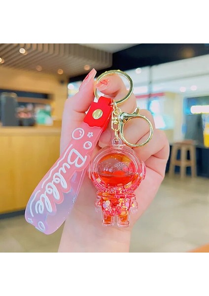 T2 Sevimli Astronot Anahtarlık Uzay Kapsülü Lav Lambası Yağı Dolum Ayı Anahtarlık Hediye Kolye Çiftler Için Çanta Uğuru Aksesuarları (Yurt Dışından)