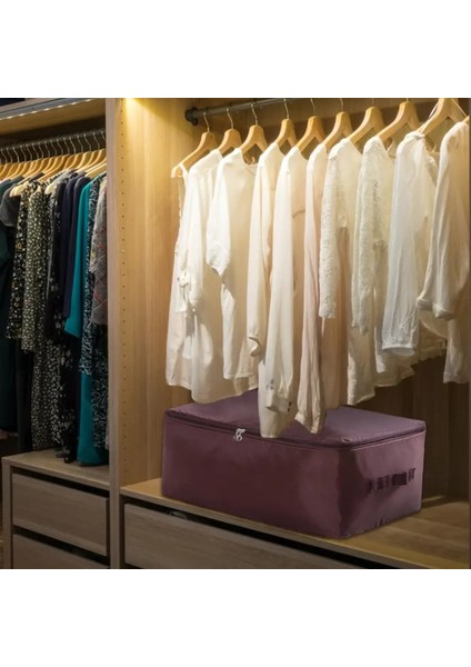 Mavi L Yastık Saklama Çantası Yerden Tasarruflu Yorgan Saklama Çantası 2 Yollu Fermuarlı Battaniyeler Giysiler Ev Kazak Için Hareketli Organizatör Çantası (Yurt Dışından) fiyatları