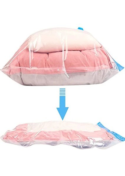 Vakum Torbası 120X120 cm Premium Vakumlu Saklama Torbası %80 Daha Fazla Depolama Alanı!çift Fermuar Contası, Üçlü Conta Vanası!yorgan, Battaniye, Yatak Takımı, Giysi Için (Yurt Dışından) indirimleri