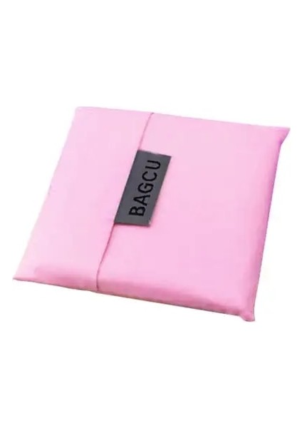 Pembe 1 Adet Taşınabilir Katlanır Alışveriş Çantası Dayanıklı Hafif Yerden Tasarruf Sağlayan Büyük Kapasiteli Polyester Tote Yeniden Kullanılabilir Kare Saplı Çanta (Yurt Dışından)