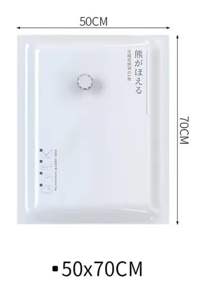 B 50X70 cm 1 Adet Sıkıştırılmış Çanta Elektrikli Pompa El Haddeleme Seyahat Vakum Torbası Pompası Mini Vakumlama Makinesi Makinesi Space Saver Giysi Organizatör (Yurt Dışından)