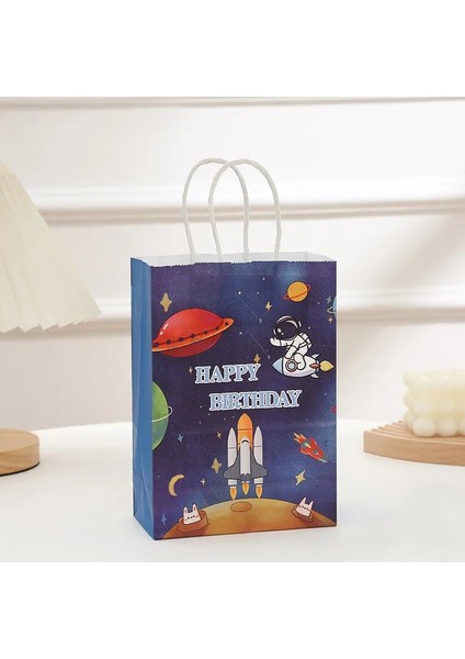 Nane Yeşili 4 Adet 4/8 Adet Uzay Astronot Hediye Çantası Uzay Aracı Doğum Günü Kağıt Çanta Mutlu Doğum Günü Partisi Malzemeleri Çocuklar Favor Yağma Çantaları (Yurt Dışından) modelleri