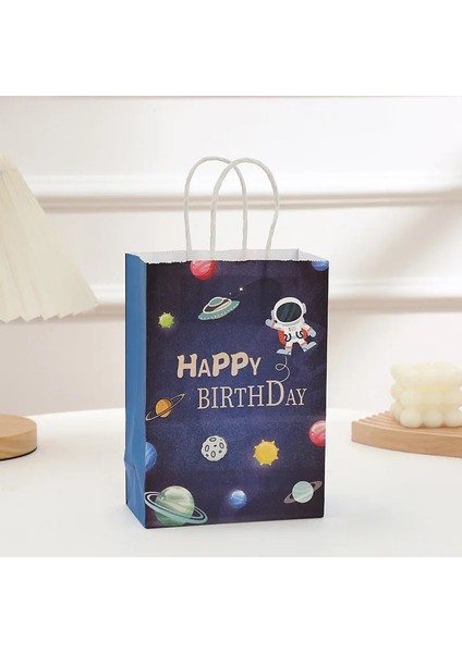 Nane Yeşili 4 Adet 4/8 Adet Uzay Astronot Hediye Çantası Uzay Aracı Doğum Günü Kağıt Çanta Mutlu Doğum Günü Partisi Malzemeleri Çocuklar Favor Yağma Çantaları (Yurt Dışından) indirimleri