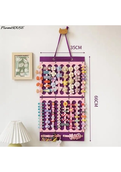 A3 Saç Fiyonkları Organizatör Büyük Kapasiteli Kafa Bandı Tutucu Duvar Asılı Saç Tokası Depolama Askı Yerden Tasarruf Sağlayan Saç Kızlar Oda Duvar Dekoru (Yurt Dışından)