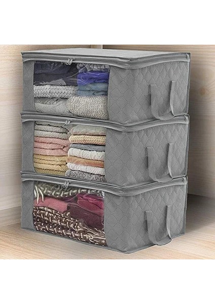 Gary Dokunmamış Elbise Saklama Çantası Katlanır Yorgan Toz Geçirmez Dolap Bitirme Kutusu Ev Depolama Malzemeleri Uzay Çantaları Organizador (Yurt Dışından) indirimleri