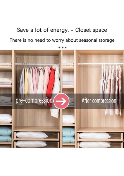 Sıkıştırma Torbası 70CM-135CM 1 Adet Dolap Asılı Organizatör Vakum Torbası Elbise Saklama Çantası Askı ile Yerden Tasarruflu Şeffaf Mühür Çanta Dolap Sıkıştırılmış Çanta (Yurt Dışından) fırsatları