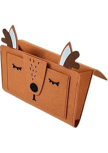 Turuncu Asılı Başucu Depolama Çok Cep Başucu Organizatör Karikatür Grafik Tasarım Yerden Tasarruf Çok Fonksiyonlu Depolama Asılı (Yurt Dışından)