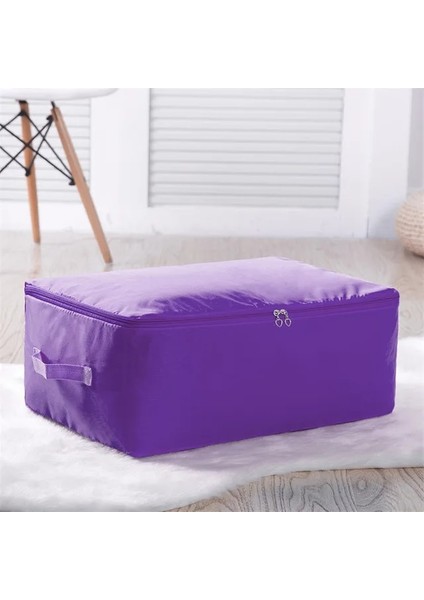 Mor Xl 60X50X25CM Oxford Kumaş Yorgan Saklama Çantası Yorgan Giyim Bitirme Saklama Çantası Ağır Giysi Saklama Çantası Yerden Tasarruf Büyük Kapasiteli 13 Renk (Yurt Dışından)