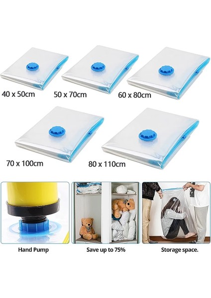 2 Adet 40X60CM Vakum Poşeti Saklama Çantası Giysi Mühür Sıkıştırılmış Seyahat Space Saver Çanta Pompalı Ev Depolama Organizatör (Yurt Dışından) fiyatları