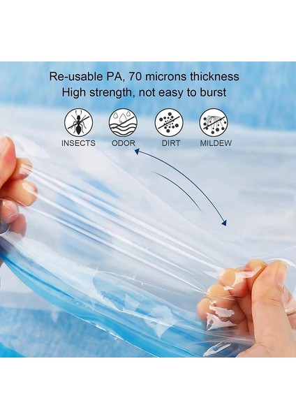 2 Adet 40X60CM Vakum Poşeti Saklama Çantası Giysi Mühür Sıkıştırılmış Seyahat Space Saver Çanta Pompalı Ev Depolama Organizatör (Yurt Dışından) modelleri