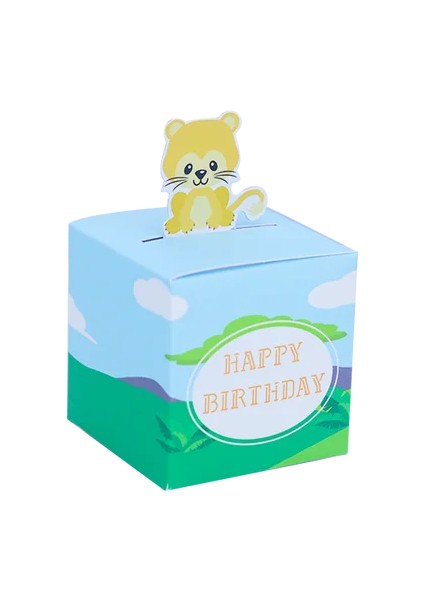 Lion1 5 Adet Hiçbir Etiket Dahil Çocuklar Doğum Günü Partisi Için Iyilik Kutusu 5 Adet Donut Denizkızı Çiftlik Hayvanı Kuğu Uzay Şeker Hediye Çanta Orman Safari Ikram Kutusu Bebek Duş (Yurt Dışından)