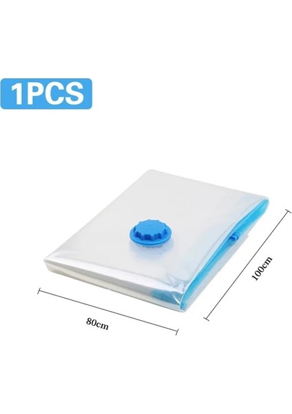 1 Adet 80X100CM Vakum Saklama Torbaları USB ile Elektrikli Vakum Pompası Giysi, Yatak, Yastık, Havlu, Battaniye, Uzay Tasarrufu Seyahat Vakum Torbası Depolama (Yurt Dışından)